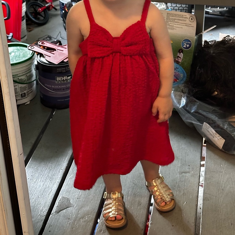 Adorable Old Navy Red Toddler Dress with Bow